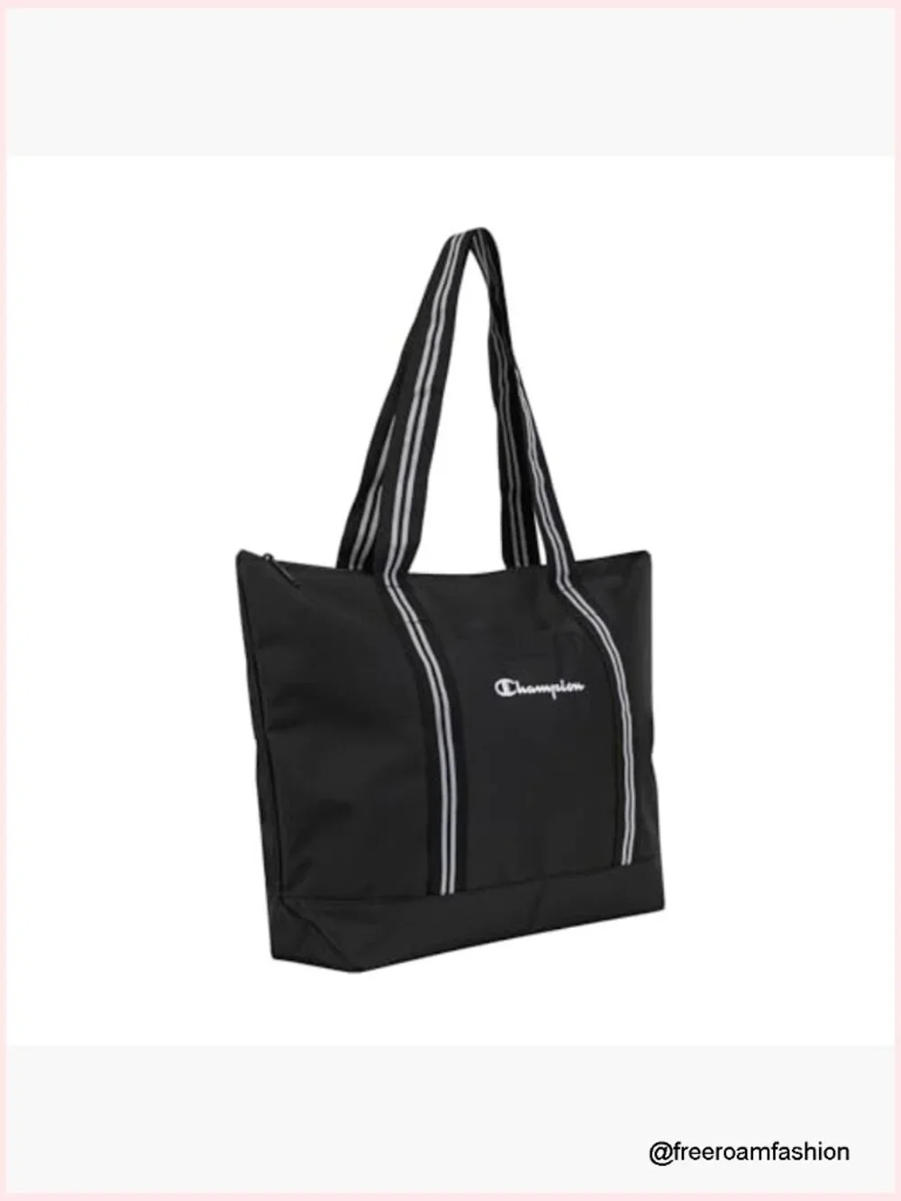 Durable Polyester Tote Bag with Zip Closure and Mesh Pockets - Picture 3 of 6